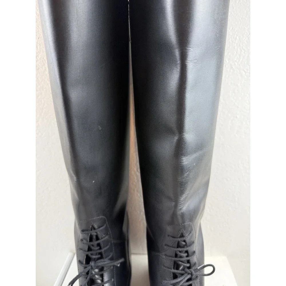 Vintage Amazonas Cavalier Womens Black Leather Riding Boots Sz 10.5M Equestrian
